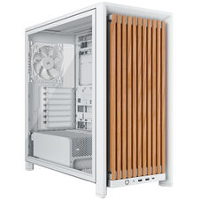 Corsair FRAME 4000D RS Wood PC Case, Mid Tower, E-ATX - Wood, white