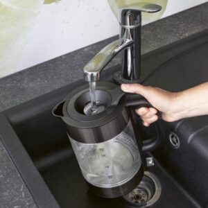 ProfiCook PC-WKS 1322 G elektrinis virdulys 1,7 L 2200 W Juoda, Permatomas - Image 2