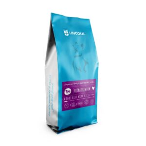 LINCOLN Ultra premium Adult Large and medium Beef with rice - sausas maistas šunims - 12kg