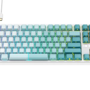 Havit KB901L - žaidimų klaviatūra (balta ir žalia) - Image 2