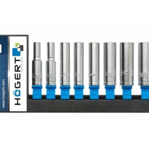 HOGERT ILGŲ/TRUMPŲ GALVUČIŲ RINKINYS 1/4" 8 vnt.