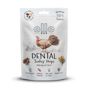 OLLO Air Dried Dental Turkey Strips - skanėstas šuniui - 80g