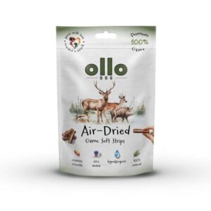 OLLO Air-Dried Game strips - skanėstas šuniui - 80g