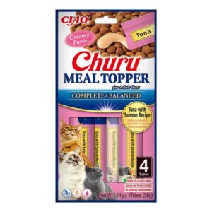 INABA Churu Meal Topper Tuna with salmon - skanėstas katėms - 4 x 14g