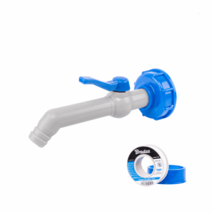 BRADAS čiaupas IBC talpai GZ 3/4" IBC S60x6 rinkinys su juosta