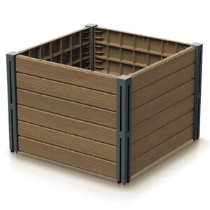 PROSPERPLAST DARŽO DĖŽĖ-SODO RABATĖ BASE PLANET 61,8x61,8x46cm RUDA