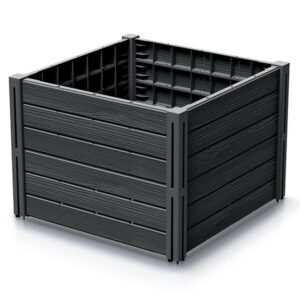 PROSPERPLAST DARŽO DĖŽĖ-SODO RABATĖ BASE PLANET 61,8x61,8x46cm ANTRACITO SPALVOS