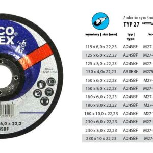 METALO ŠLIFAVIMO DISKAS INCOFLEX 230*6,0 IŠGAUBTAS.