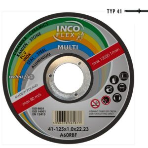 METALINIS PJOVIMO DISKAS INCOFLEX 125*1,6 MULTI METALAS / PVC / BETONAS....