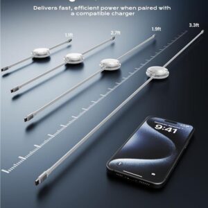 iOttie 100W Retractable USB-C Cable 2 Pack, white - Image 11