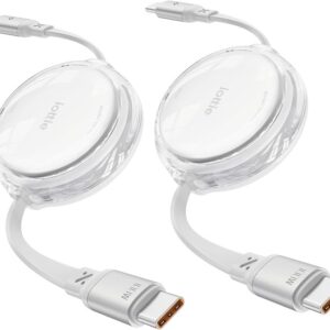iOttie 100W Retractable USB-C Cable 2 Pack, white