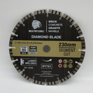 DEIMANTINIS DISKAS 230mm 25,4/22,23 SEGMENT TURBO CUT INDIAN PROFESSIONAL