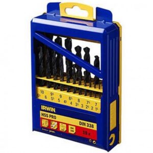 IRWIN METALO GRĄŽTŲ KOMPLEKTAS HSS DIN-338, 19 vnt., 1,0 - 10,0 mm kas 0,5 mm