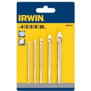 IRWIN STIKLO GRĄŽTŲ RINKINYS 5 vnt. (4, 5, 6, 8, 10 mm)