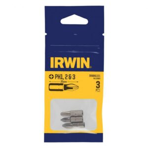 IRWIN antgalių rinkinys 3 vnt. PH1 PH2 PH3 /25mm