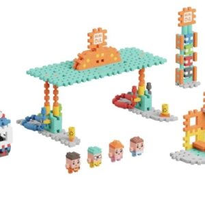 MARIOINEX Mini Waffle City statybiniai blokai Degalinė, 148 vnt. - Image 2