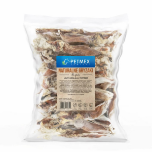 PETMEX triušio ausys su kailiu – skanėstas šunims – 200g