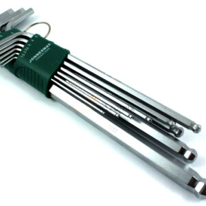 JONNESWAY IMBUSŲ RINKINYS 9vnt. SU RUTULINE GALVUTE, ILGI, BE DĖŽUTĖS