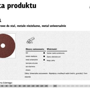 KLINGSPOR FIBRA diskelis 180 mm gr. 60 CS561 /25vnt