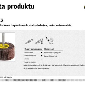 KLINGSPOR lapelinis šlifavimo antgalis 80*30*6 P40 KM613