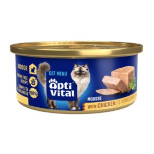 OPTIVITAL Mousse Chicken - šlapias kačių maistas - 85g