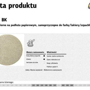 KLINGSPOR ŠLIFAVIMO DISKAS 225 PS33BK gr.180 /50vnt. GLAISTUI