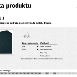 KLINGSPOR ŠVITRINIO POPIERIAUS LAPAS P 320 KL381J /50vnt.