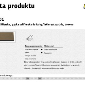KLINGSPOR ŠLIFAVIMO KEMPINĖ 123x96x12,5mm P100 SW501