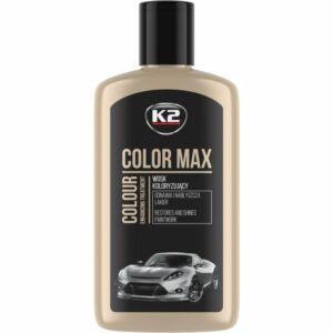 K2 COLOR MAX SPALVĄ ATSTATANTIS VAŠKAS, SUTEIKIANTIS BLIZGESĮ IR APSAUGĄ, JUODAS 250ML