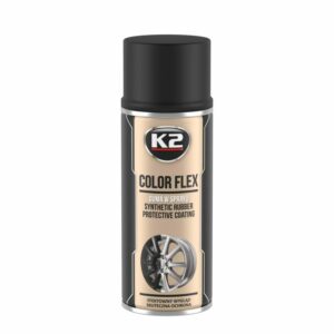 K2 COLOR FLEX PURŠKIAMA GUMA - JUODA MATINĖ 400ML
