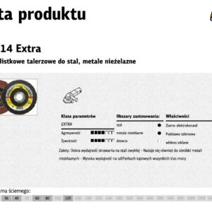 KLINGSPOR LAMELINIS ŠLIFAVIMO DISKAS SMT314 125 P 36 EXTRA IŠGAUBTAS.
