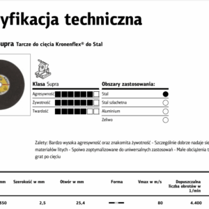 KLINGSPOR PJOVIMO DISKAS METALUI 350mm x 2,5mm x 25,4mm A630N Supra