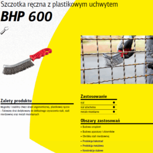 KLINGSPOR RANKINIS ŠEPETYS PLASTIKINĖ RANKENA BHP600 ŽALVARINĖ VIELA