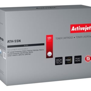 Activejet Tonerio kasetė " ATH-55N" (pakaitalas HP 55A CE255A, Canon CRG-724; Supreme; 6000 puslapių; juoda)