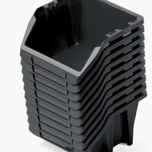 KISTENBERG DĖŽUTĖS 20 BINEER SHORT 10vnt. JUODOS 187x158x114mm