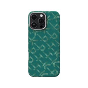 Pitaka Tactile Woven dėklas, PTK Green/Gold - Apple iPhone 16 Pro - Image 5