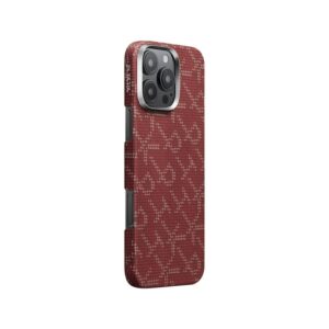 Pitaka Tactile Woven dėklas, PTK Red/Gold - Apple iPhone 16 Pro - Image 4