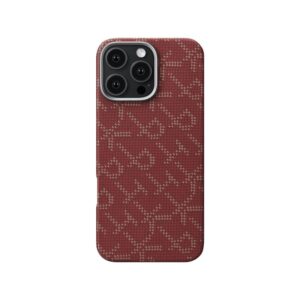 Pitaka Tactile Woven dėklas, PTK Red/Gold - Apple iPhone 16 Pro