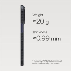 Pitaka Ultra-Slim dėklas, juodos spalvos - Apple iPhone 17 Pro - Image 8