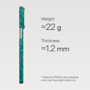 Pitaka Ultra-Slim dėklas, Monogram-Gold/Green - Apple iPhone 17 Pro - Image 4