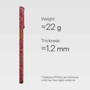 Pitaka Ultra-Slim dėklas, Monogram-Gold/Red - Apple iPhone 17 Pro - Image 4