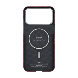 Pitaka Ultra-Slim dėklas, Monogram-Gold/Red - Apple iPhone 17 Pro Max - Image 3