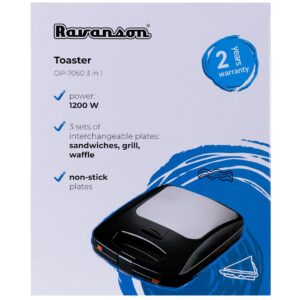 Ravanson OP-7050 Juoda, sidabrinė 1200 W - Image 2