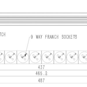 EnerGenie EG-PDU-9F2F maitinimo paskirstymo blokas (PDU), 10 vnt. C13 lizdų, 1U, 16A, C20 kištukas, 2 m kabelis, juodas - Image 2