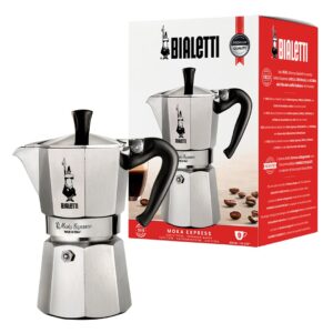 Bialetti Moka Express Mokos gaminimo indas 0,55 L Juoda, Sidabras