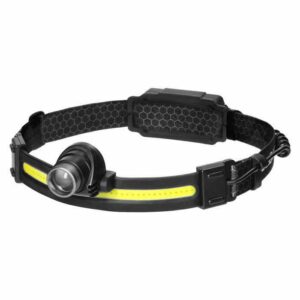ORNO LED COB 3W + LED CREE 10W ĮKRAUNAMAS PROŽEKTORIUS ANT GALVOS 1200mAh