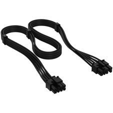 Corsair Cable, Type 4, PCIe Power Connector, 8-pin (6+2), 650mm, individually sleeved - black