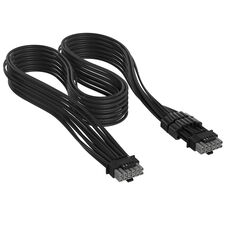 Corsair Premium Sleeved 12V-2x6 to 12V-2x6 Cable, Universal - Black