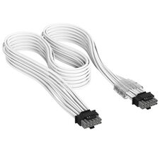 Corsair Premium Sleeved 12V-2x6 to 12V-2x6 Cable, Universal - White