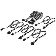 Corsair Premium Sleeved DC Cable Starter Kit, for Type 5 Power Supply - Black/White